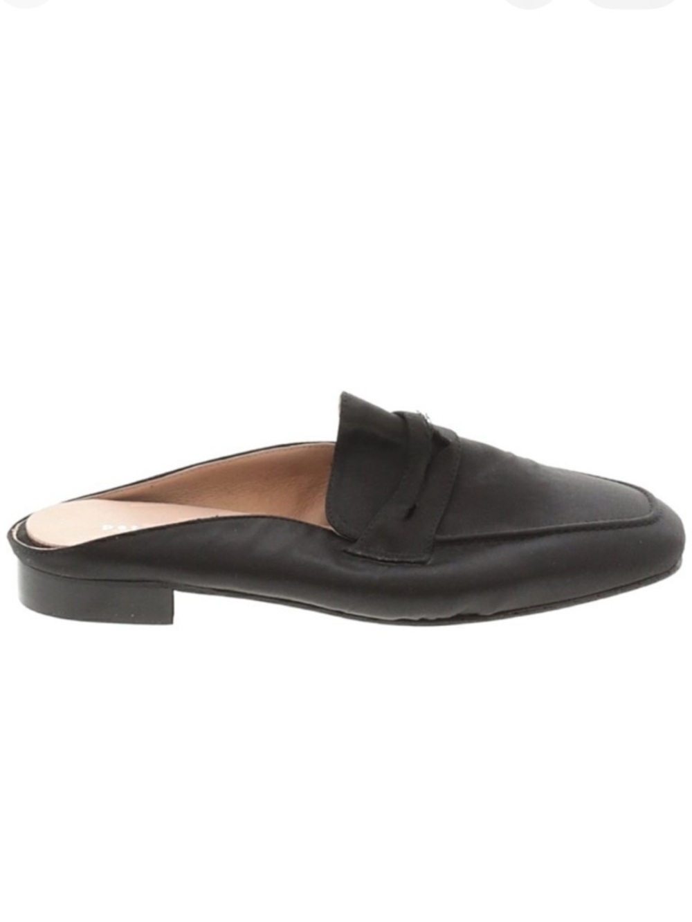 Patricia Green Loafer Mules US 7 EU 37 NWT Luxury Satin Black